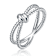 Infinity CZ Pave Band Ring In Rhodium Over Brass