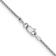 14k White Gold 1.2mm Diamond Cut Wheat Chain 14"