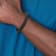 Black Braided Leather and Stainless Steel Antiqued 8.25-inch Bracelet