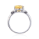 Oval Citrine with White Topaz Accents Sterling Silver Ring, 3.90ctw