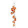 Peach Orange Lab Created Padparadscha Sapphire and CZ Rhodium Over
Silver Pendant Necklace