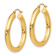 14k Yellow Gold Polished 1 3/16" Tube Hoop Earrings