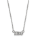 Rhodium Over Sterling Silver LogoArt Pi Beta Phi Extra Small Pendant Necklace