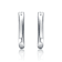Wavy Twisted Hoop Earrings In White Rhodium Over Brass