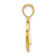 14k Yellow Gold Polished Fancy Wings and Heart Charm