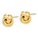 14k Yellow Gold Polished 12mm Love Knot Stud Earrings