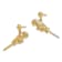14k Yellow Gold 3D Textured Parrot Dangle Earrings