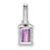 Rhodium Over 10k White Gold 1.1 ctw Amethyst and Accent Diamond Pendant