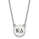 Rhodium Over Sterling Silver LogoArt Kappa Delta Small Enamel Pendant Necklace