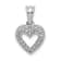 Rhodium Over 14k White Gold Diamond Heart Pendant