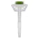 7mm Cushion Peridot 1/4 ctw Diamond Rhodium Over Sterling Silver Halo Ring