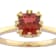 Rectangular Cushion Raspberry Rubelite 10K Yellow Gold Ring 1.70ctw