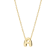 CZ Initial A Tennis Necklace And Pendant Set In 14K Gold Over Brass 4.05ctw
