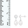 4-8.5 White Cultured Freshwater Pearl and Cubic Zirconia Rhodium Over
Sterling Silver Earrings