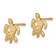 14k Yellow Gold Polished Diamond-Cut Sea Turtle Stud Earrings