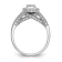 Rhodium Over 14K White Gold Diamond Cluster Engagement Ring 0.50ctw