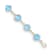 14K Yellow Gold Blue Topaz Circle 8-inch Bracelet