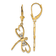 14k Yellow Gold and Rhodium Over 14k Yellow Gold Diamond-Cut Dragonfly
Dangle Earrings