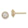 14K Yellow Gold 6.75mm Cubic Zirconia Stud Earrings