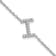 Rhodium Over 14k White Gold Diamond Sideways Letter I Bracelet