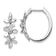 Rhodium Over 14k White Gold 13/16" Diamond Hoop Earrings