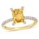 Citrine and Diamond 10K Yellow Gold Ring 1.6ctw