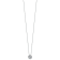 Rhodium Over 14k White Gold Round Halo D E F Pure Light Moissanite
Pendant with Chain