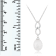 9-10mm White Cultured Freshwater Pearl Sterling Silver Pendant W/Chain