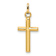 14k Yellow Gold 3D Reversible Cross Pendant