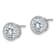 Rhodium Over 14K White Gold Round Beaded Bezel G H I True Light
Moissanite Earrings