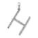 Rhodium Over 14K White Gold Diamond Letter H Initial Pendant