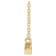 14K Yellow Gold Petite Lowercase Script mom Necklace, 18 Inches.