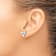 Rhodium Over 14k White Gold Polished Puffed Heart Stud Earrings