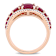 Ruby and Diamond 14K Rose Gold Ring 3.71ctw