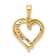14k Yellow Gold and Rhodium Over 14k Yellow Gold Diamond Heart Pendant