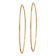 14k Yellow Gold Satin and Diamond-Cut 2 5/16" Endless Hoop Earrings