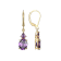 Purple Cubic Zirconia 18k Yellow Gold Over Sterling Silver February
Birthstone Earrings 6.56ctw