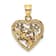 14K Tri-color Gold Number 1 WIFE In Heart with Flower Charm
