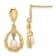 14K Yellow Gold 3-4mm Teardrop Freshwater Cultured Pearl and 0.02ct
Diamond Post Dangle Earrings