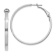 Rhodium Over 14k White Gold 1 5/8" Polished Square Tube Round Hoop Earrings