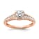 14K Rose Gold Lab Grown Diamond VS/SI GH, Fancy Halo Complete Engagement
Ring 0.894ctw