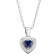 Blue Spinel And White Cubic Zirconia Rhodium Over Silver Children's
Heart Pendant With Chain 0.49ctw