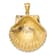 14k Yellow Gold Textured Scallop Shell Pendant