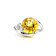 Citrine and White Topaz Sterling Silver Ring