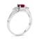 0.55ctw Ruby and Diamond Band Ring in 14k White Gold