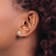 Rhodium Over 14K White Gold 6.5mm Cubic Zirconia Post Earrings