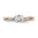 14K Two-tone Lab Grown Diamond Twist Design Complete Engagement Ring 0.62ctw