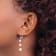Rhodium Over 14K White Gold 4-6mm Near Round White Freshwater Cultured
Pearl Dangle Earrings