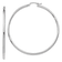Rhodium Over 14k White Gold Polished 2 3/16" Tube Hoop Earrings