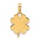 14K Yellow Gold with Rose and White Rhodium Polished and Diamond-cut
Clover Pendant